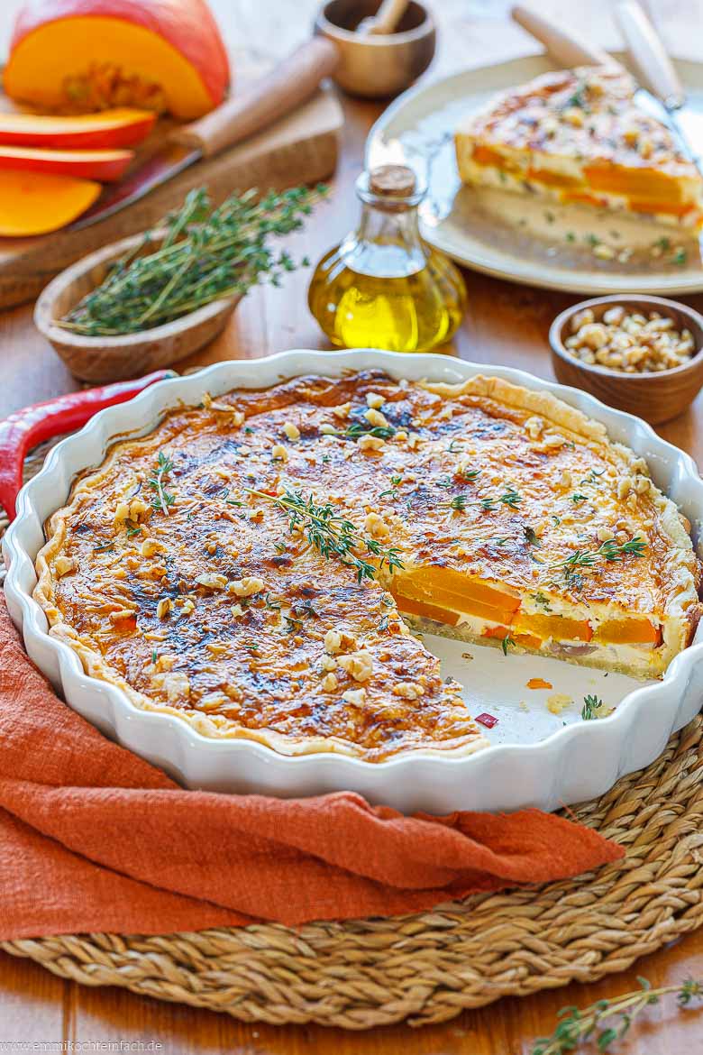 Vegetarische K&uuml;rbisquiche
