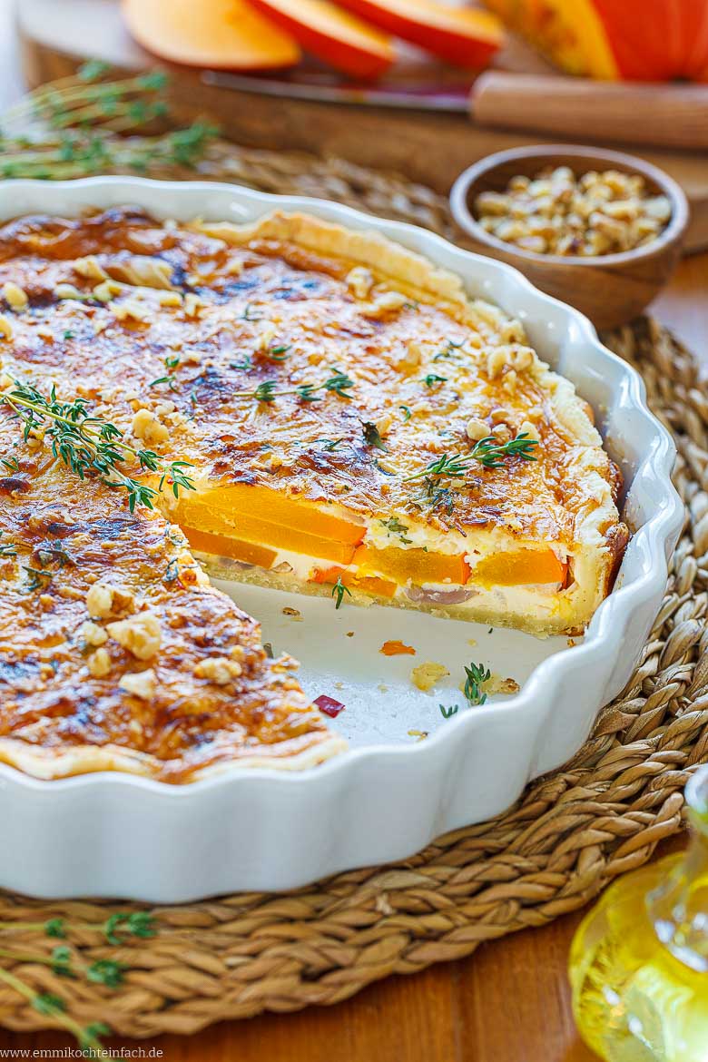Einfache K&uuml;rbisquiche