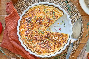 Fertig ist die K&uuml;rbis-Quiche!