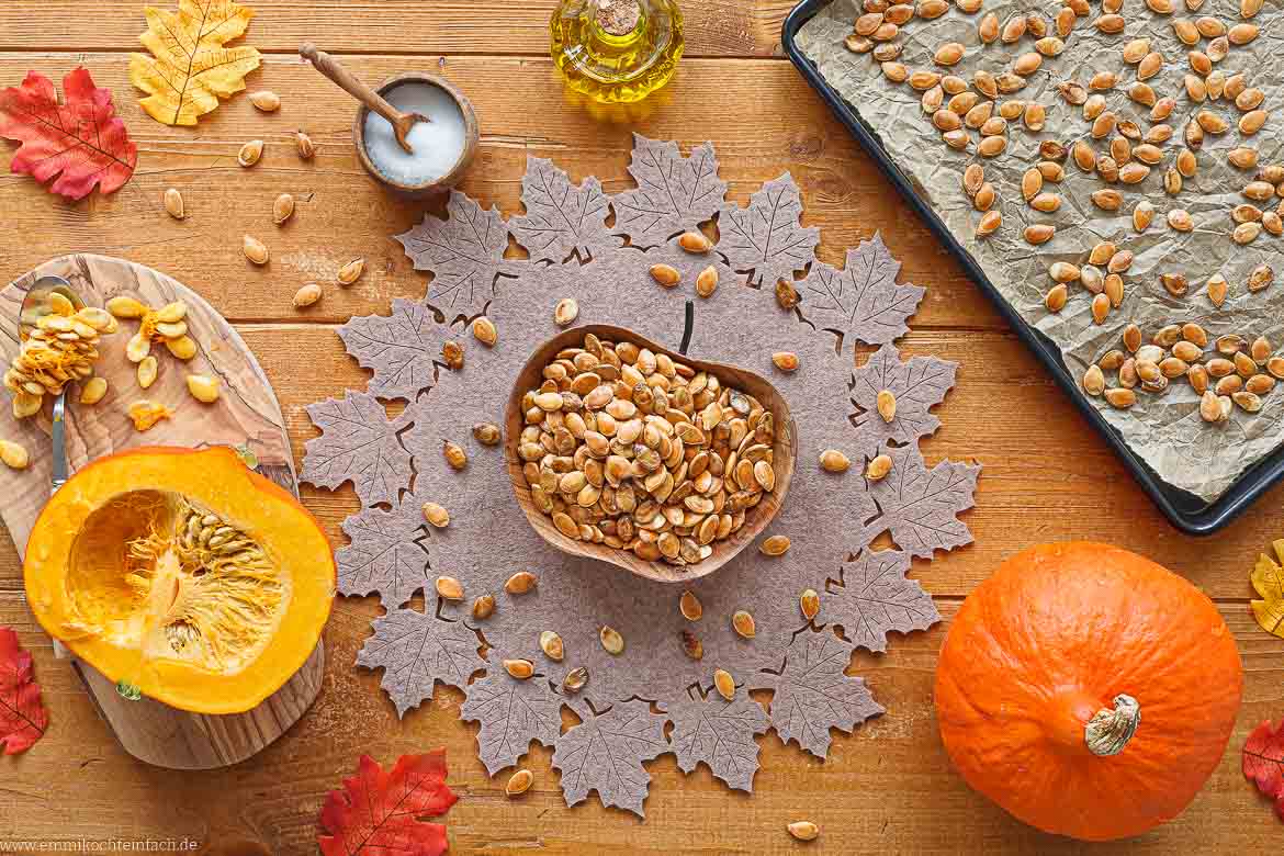 Rezept für Kürbiskerne Rösten