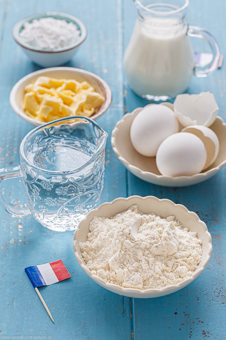 Zutaten f&uuml;r Cr&ecirc;pes