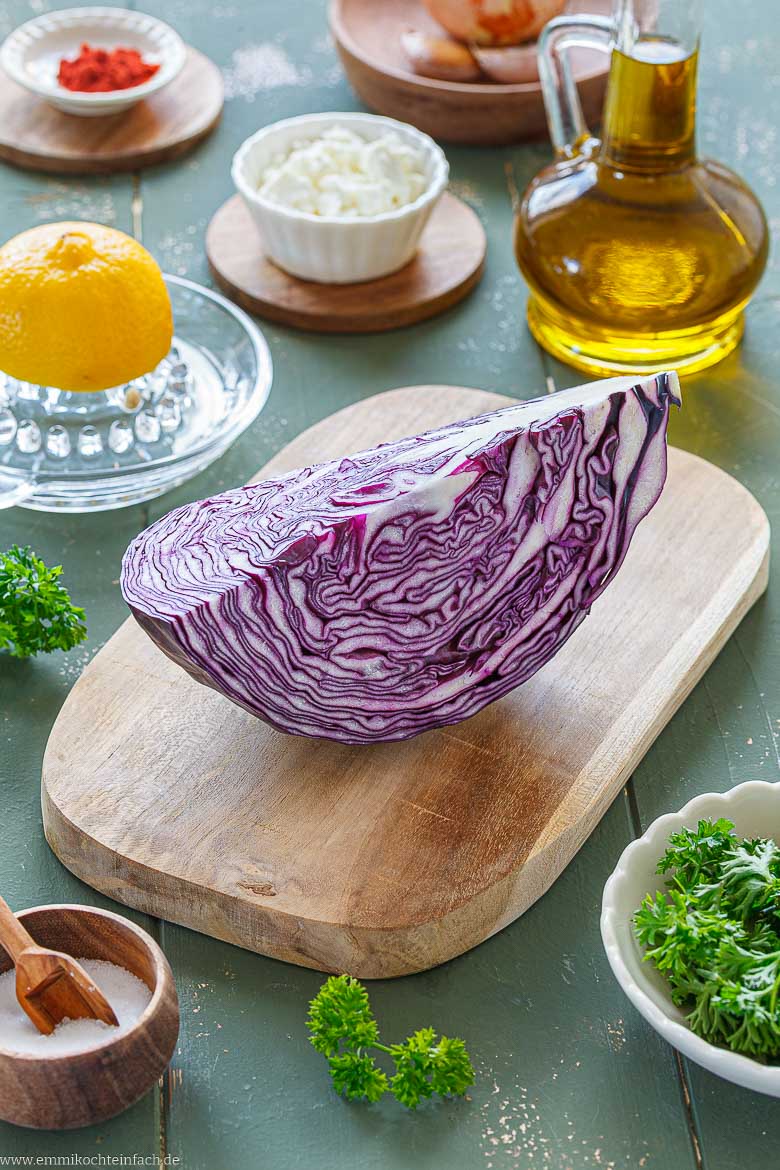 Zutaten f&uuml;r Rotkohlsalat