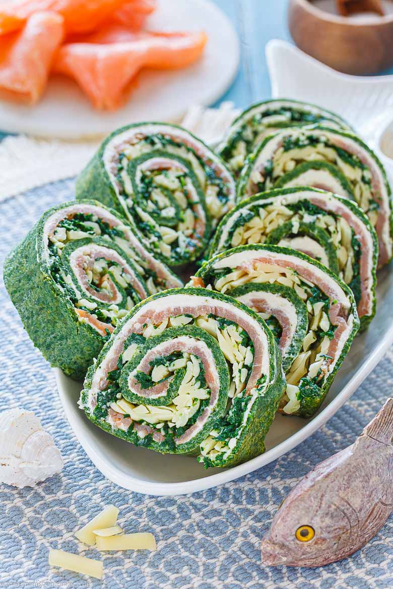 Spinatrolle mit Lachs und Frischk&auml;se