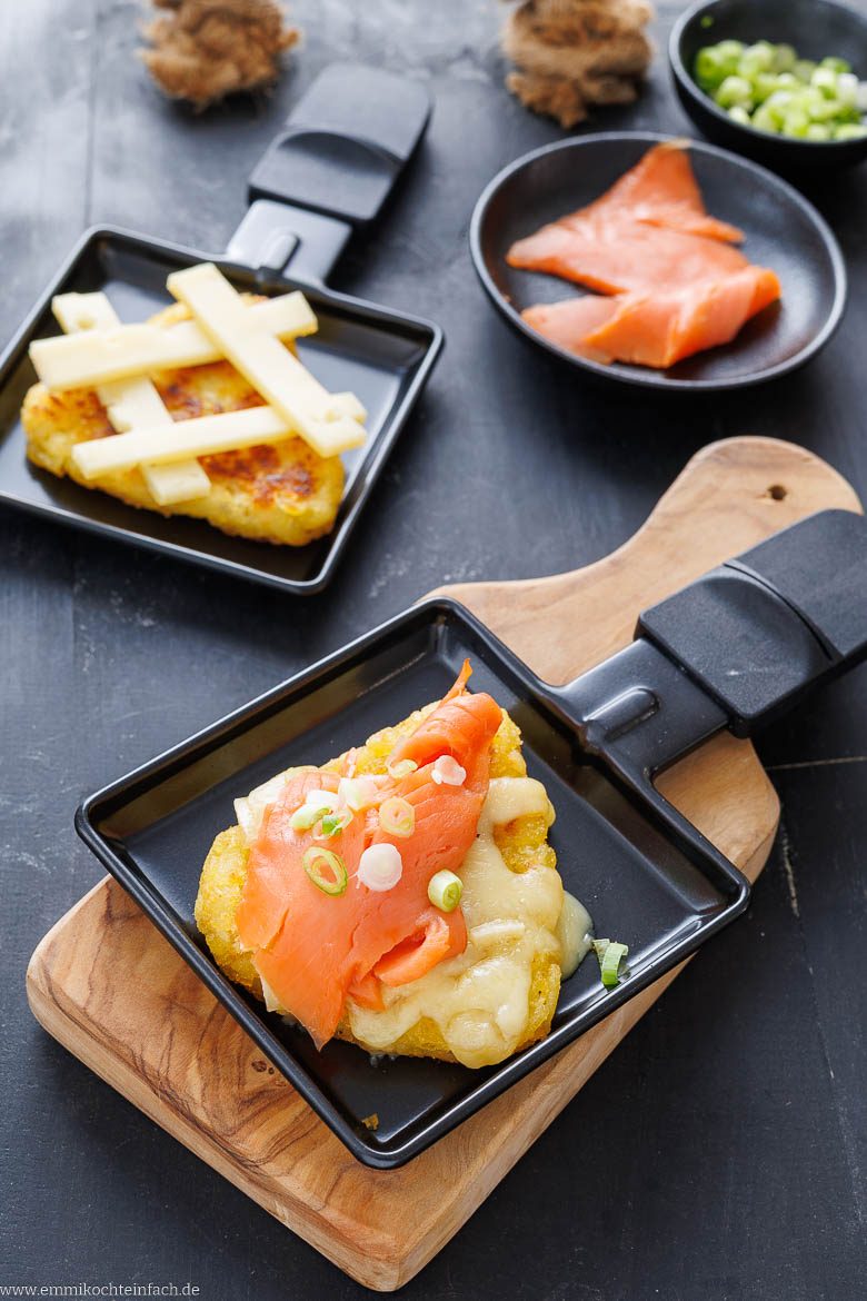 Raclette-Ideen mit R&ouml;sti und Lachs