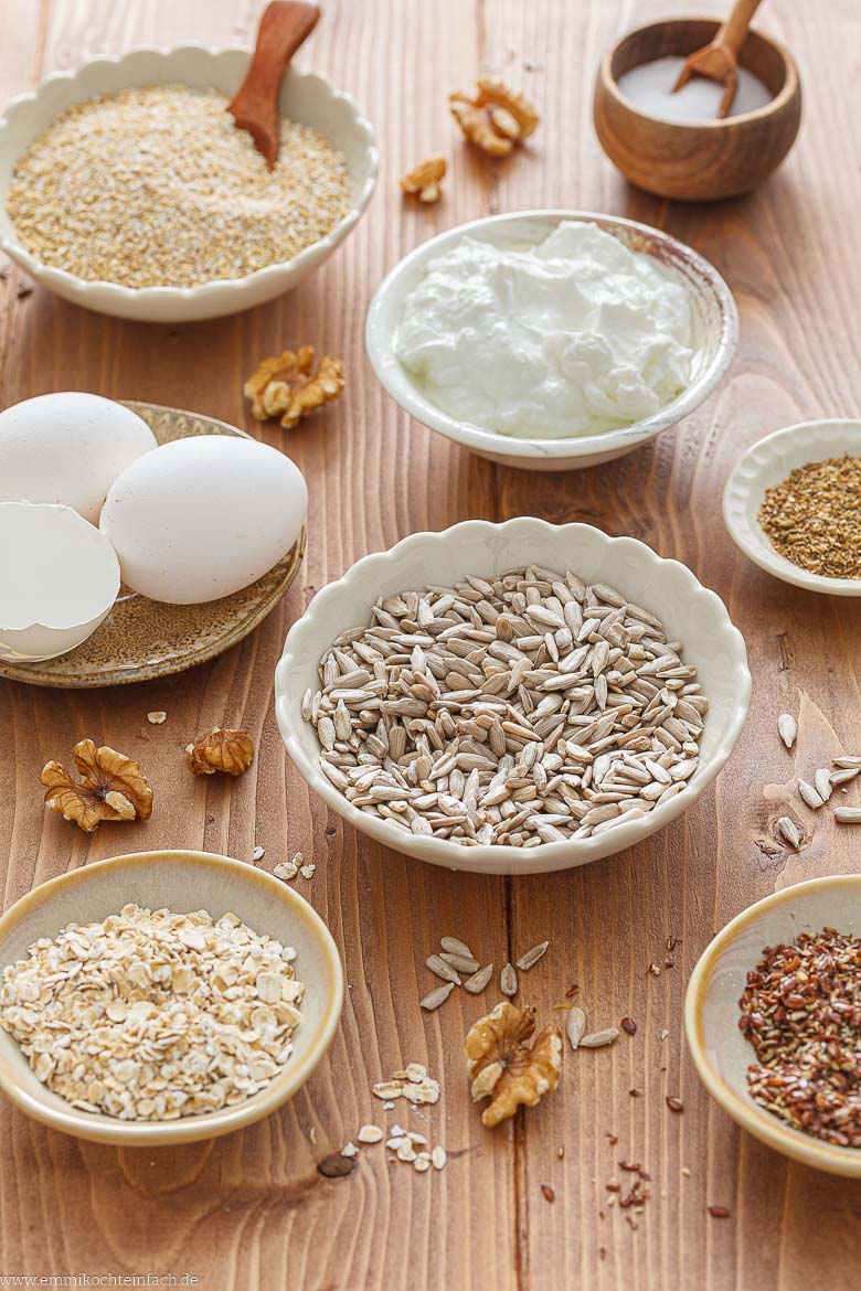 Zutaten für Eiweißbrot