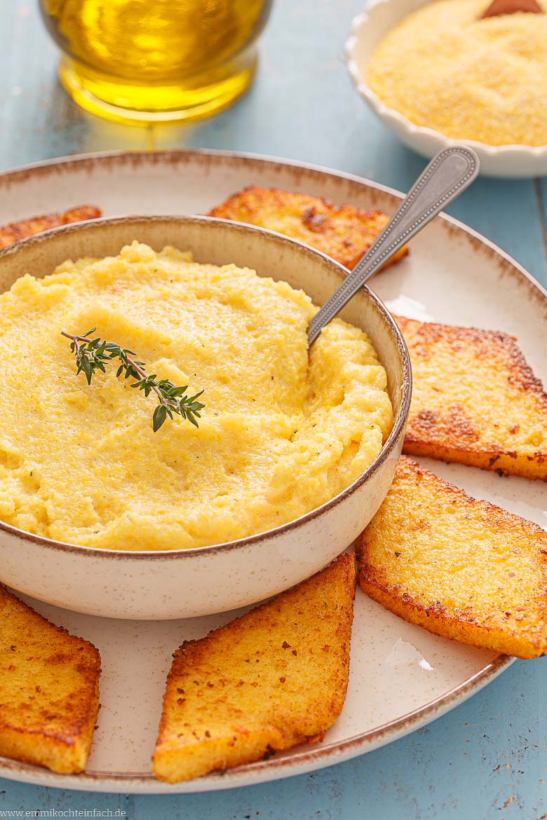 Polenta selber machen aus Maisgrieß