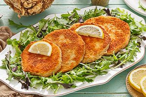 Fertig sind deine selbstgemachten, vegetarischen Sellerieschnitzel!