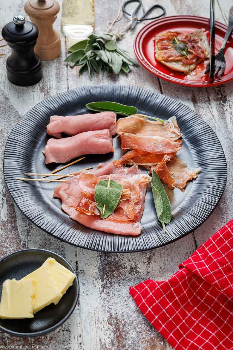 Zutaten f&uuml;r Saltimbocca alla Romana