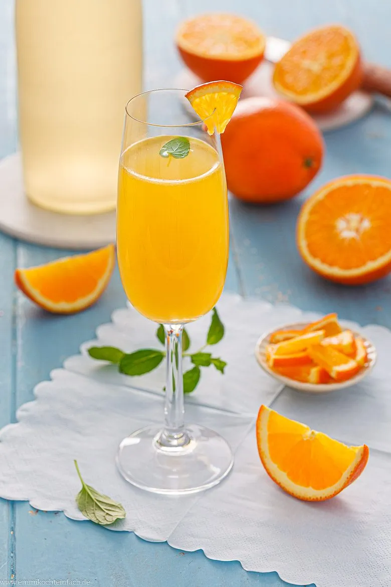 Sekt-Orange in Sektflöte