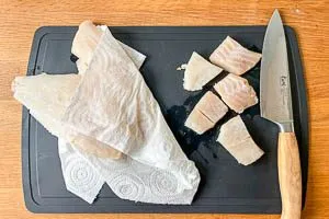 Filets nach Belieben in Häppchen schneiden