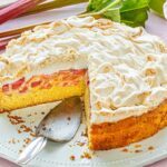Rezept für Rhabarberkuchen mit Baiser