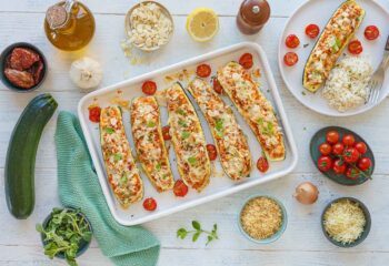 Gefüllte Zucchini – vegetarisches Rezept