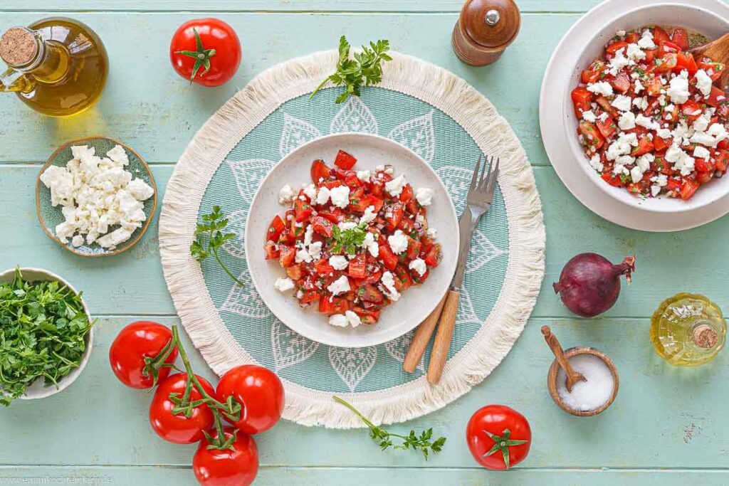 Rezept für Tomatensalat mit Feta