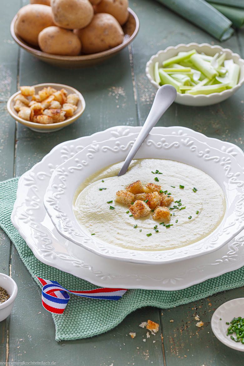 Vichyssoise kochen, pürieren, aufbewahren und einfrieren